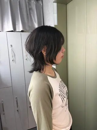 ミディアム rilas博多所属・jyui/原宿 ハイトーン/デザインのヘアスタイル