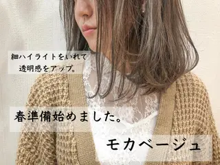 ミディアム カラー 横浜ブリーチムラ直し ハイトーン/ブリーチのヘアスタイル