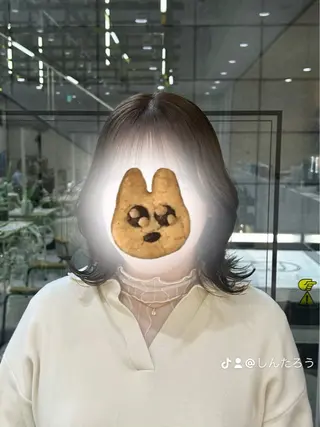 カラー ꪆৎ平行アーチ ྀི ワカナの眉毛・アイブロウイメージ