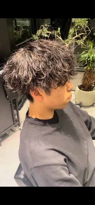 ショート カラー パーマ メンズ 🔱メンズパーマ特化 🔱山下和輝のヘアスタイル