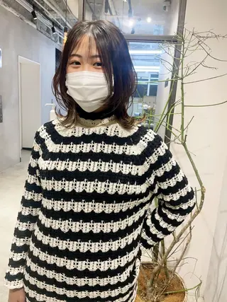 ミディアム カラー SALOWIN原宿iori B１階所属・🫧美髪育成美容師 WASHIZU🫧のヘアスタイル