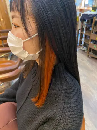 セミロング カラー パーマ ヘアアレンジ メンズ キッズ ネイル マツエク・マツパ emu所属・🌈髪質改善・美髪矯 正・平野瀬乃🌈のヘアスタイル
