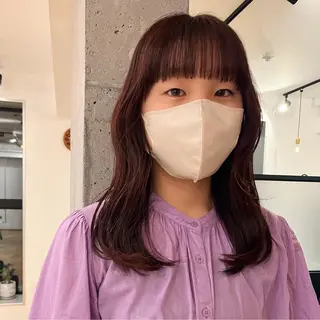 ミディアム カラー 暖色/パーマ 🌼クニトウメイのヘアスタイル