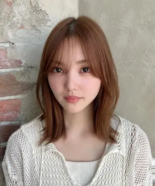 ミディアム 🧡くびれヘア/前髪 顔周り🧡久原結衣のヘアスタイル