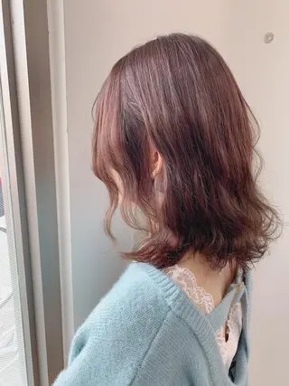 ミディアム カラー 白髪ぼかしハイライト 柳川拓哉のヘアスタイル