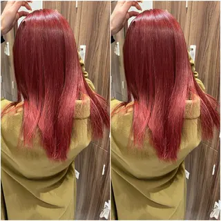 セミロング カラー 全席個室　暖色カラー Zina松園優香🌸のヘアスタイル