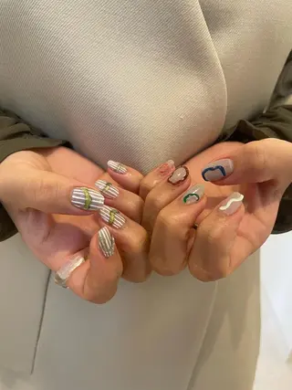 ネイル 束感まつ毛/ネイル/ LED♥KIRARAのマツエク・マツパデザイン