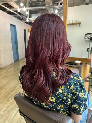 ロング カラー 似合わせ/ブリーチ/ 髪質改善/ミクෆ‪のヘアスタイル