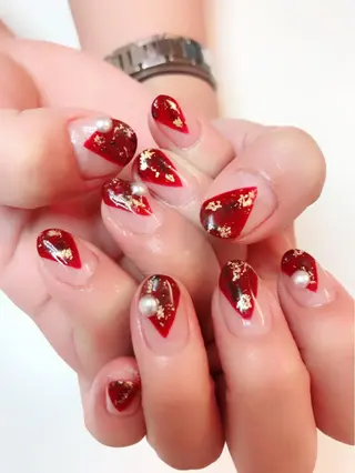 セミロング カラー パーマ ヘアアレンジ キッズ ネイル マツエク・マツパ Sunny side nailのネイルデザイン