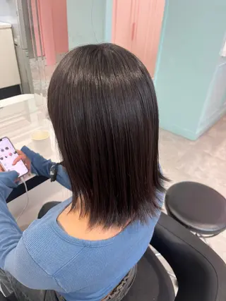 ミディアム カラー みう/仙台/暖色/ 艶髪/顔周りカット/のヘアスタイル