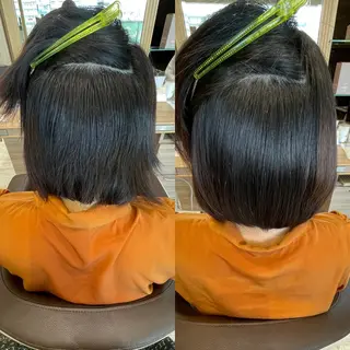 セミロング 加藤 未歩のヘアスタイル