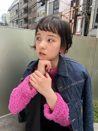 ショート カラー ショート/ボブ/ 心斎橋/宮脇美奈のヘアスタイル