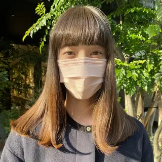 ロング カラー ボブ／レイヤー／艶 🦕risa  森下のヘアスタイル