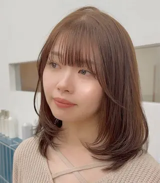 ミディアム MEGULI所属・新田 琴美/ 透明感/レイヤーのヘアスタイル