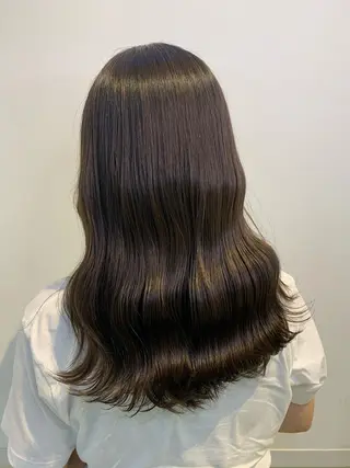セミロング カラー 透けるbrown カラー🎗♡yukaのヘアスタイル