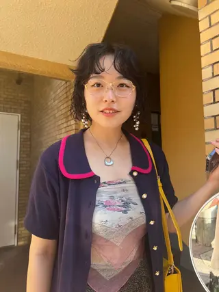 ショート カラー パーマ 南部 綾音のヘアスタイル