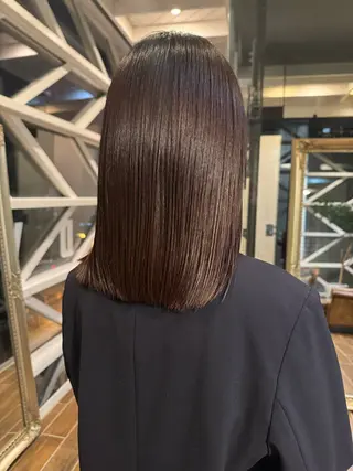 セミロング パーマ 村上 輝のヘアスタイル