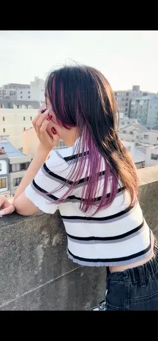 セミロング カラー hakubo-薄暮-所属・江草 真美果 hakuboのヘアスタイル