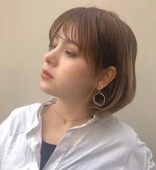 ミディアム カラー 【韓国ヘア×透明感 カラー】笹谷 莉未のヘアスタイル