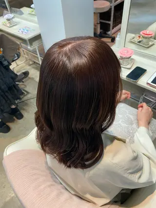 ミディアム ツヤ感カラー🎀 本美冴のヘアスタイル