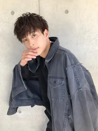 ショート カラー ヘアアレンジ メンズ ✨【公式】渋谷メンズ サロン BLUCK✨のヘアスタイル