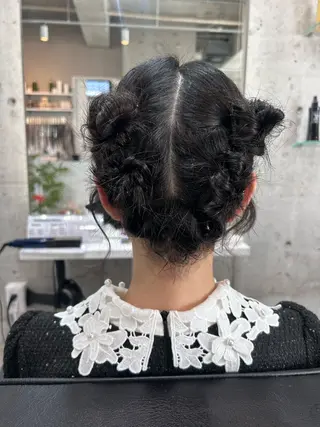 ミディアム ヘアアレンジ 池田 華怜のヘアスタイル