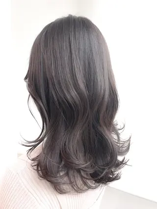 セミロング カラー Lehm所属・表参道/さあ や/大人ナチュラルのヘアスタイル