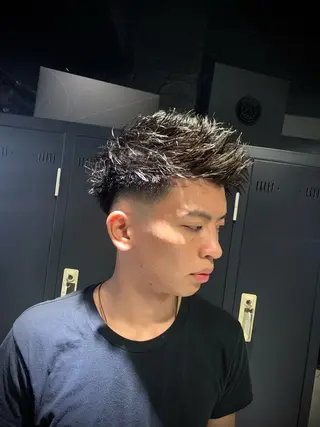 ショート メンズ メンズパーマ/難波/ 心斎橋　室園亮佑のヘアスタイル