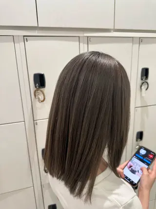 ミディアム カラー 波巻パーマ/毛流れ パーマ☘️りゅうせいのヘアスタイル