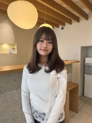 ロング カラー 村上 輝のヘアスタイル