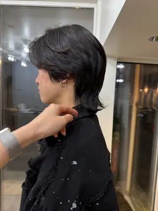 パーマ メンズ ミルクティー× グレージュMOMOのヘアスタイル