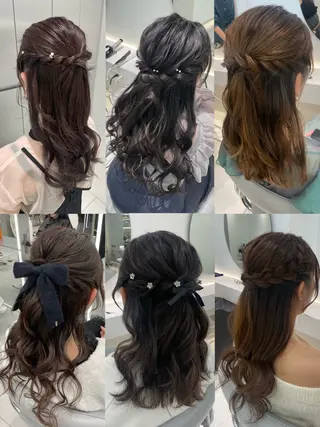 ヘアアレンジ ヘアセット🎀耳つぼ 👂💎MONAMIのヘアスタイル