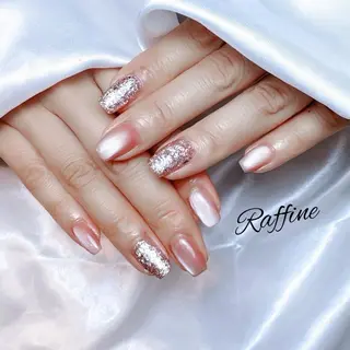 ネイル RAFFINE 月🦋🩵のネイルデザイン