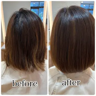 ミディアム 髪質改善カラー 清利あやなのヘアスタイル