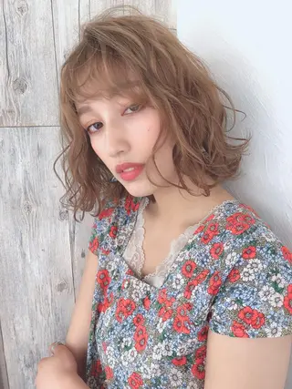 ショート カラー パーマ hair＆life 9’sのヘアスタイル