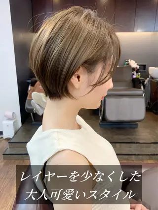 ショート 縮毛矯正/ショート/ レイヤー/畑中正敏のヘアスタイル