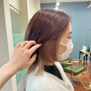 ミディアム 髪質改善/ストレート /透明感/西川奈穂のヘアスタイル