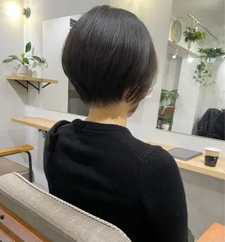 ショート カラー レイヤーパーマ＊ 顔まわり似合わせのヘアスタイル