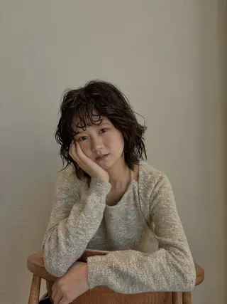 暖色カラー／ボブ／ 酸性ストレート／羽菜のヘアスタイル