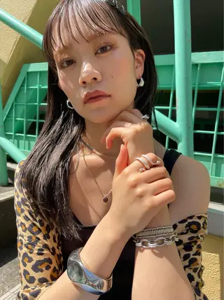 セミロング 【髪質改善】 【酸性ストレート】のヘアスタイル