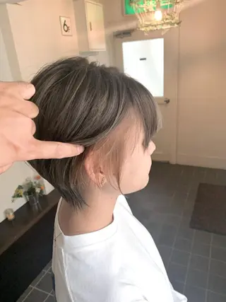 ショート ブリーチ毛に縮毛矯正 ✨カラー✨山田 正幸のヘアスタイル