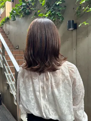 ミディアム コテ巻き風/ボブ パーマ🌼杉田 萌恵のヘアスタイル