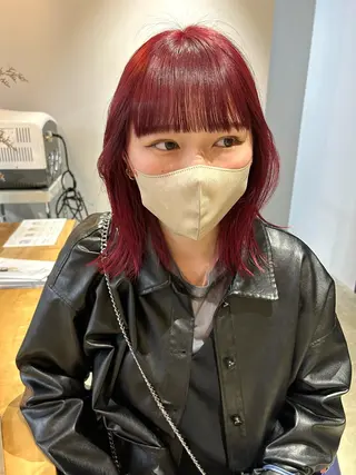 セミロング カラー ROCCOeast Rukaのヘアスタイル