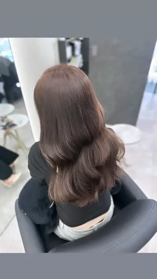 ロング カラー 縮毛矯正/艶カラー /髪質改善/なんばのヘアスタイル