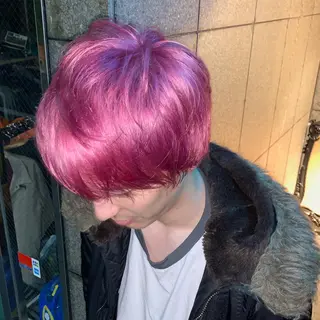 ショート カラー メンズ ピンクベージュ/新潟 万代/高橋桃葉🍑のヘアスタイル