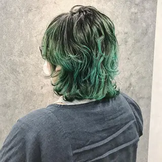 ミディアム 所渉/韓国レイヤー /ウルフカットのヘアスタイル