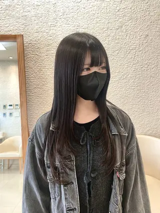 ロング 透明感ワンカラー🎀 レイヤー/AOのヘアスタイル