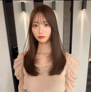 セミロング カラー hao所属・✨美髪矯正✨髪質改善 ✨レイヤー✨大山　悠のヘアスタイル