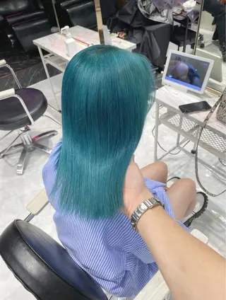 セミロング カラー パーマ ヘアアレンジ メンズ キッズ ネイル マツエク・マツパ アイブロウ ハイトーン/ピンク 💗モモ໒꒱のヘアスタイル