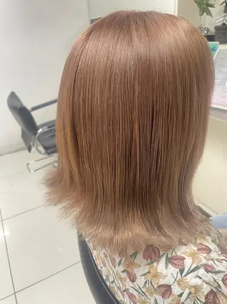 ミディアム カラー ブリーチ/ヘアセット 【𝙍𝙞𝙣𝙤】のヘアスタイル